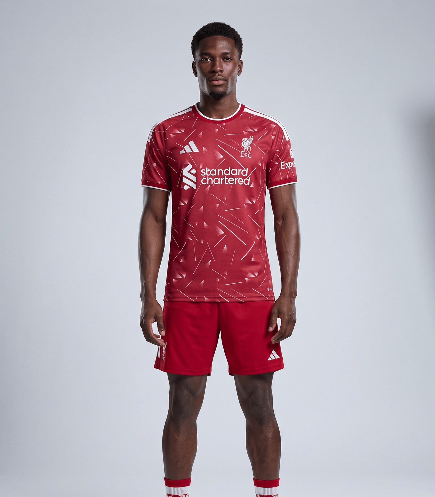 Liverpool FC 2026/27 Home Shirt in Red with Graphic Pattern Design Model