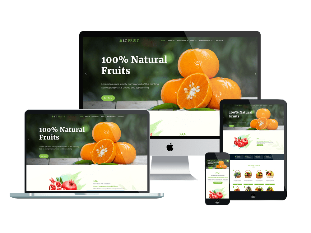 You can use it for subjects like organic, farming, garden, vegetable, food. Agriculture Wordpress Theme Et Fruit