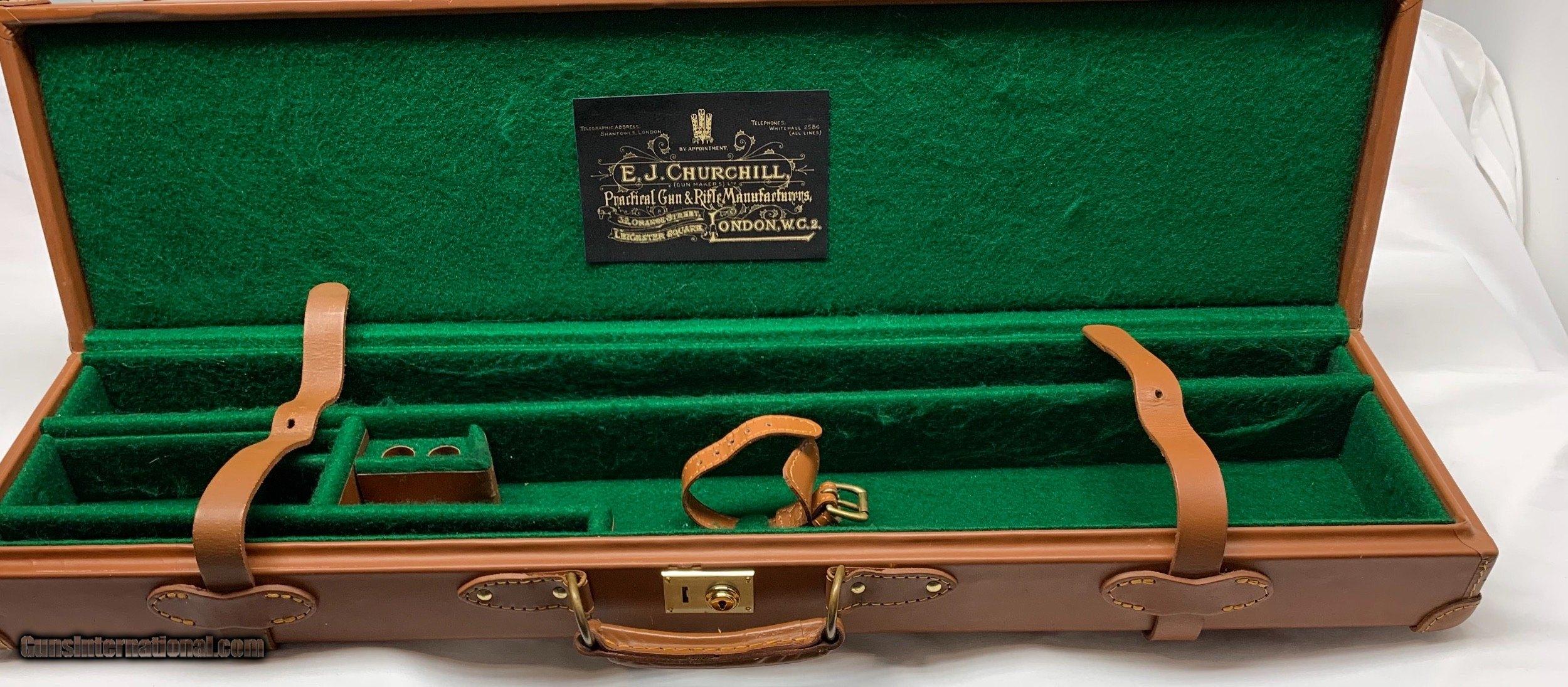 Historic E.J. Churchill fitted case and trade label