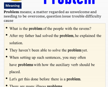 Problem in a sentence archives