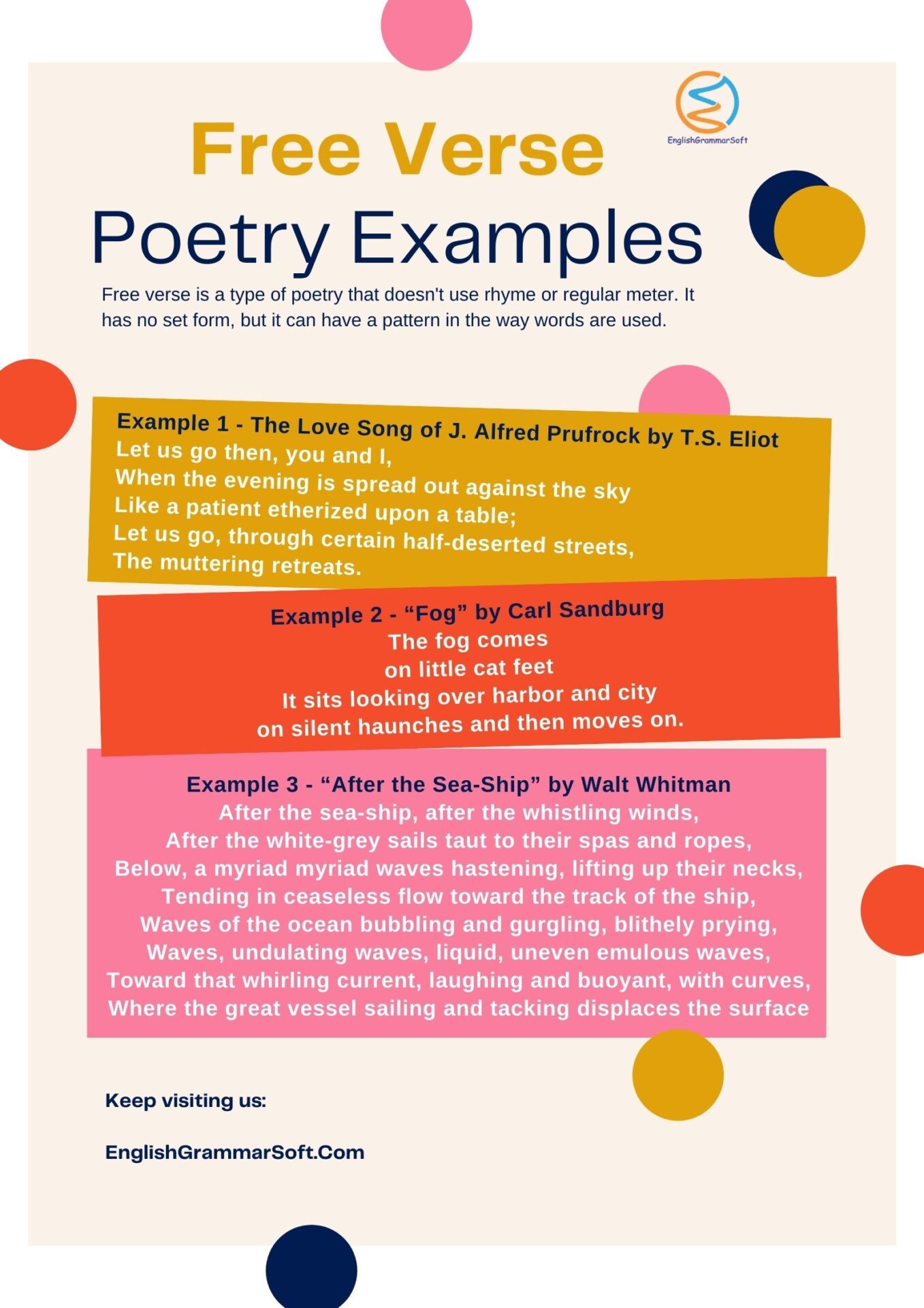 Free verse poetry examples