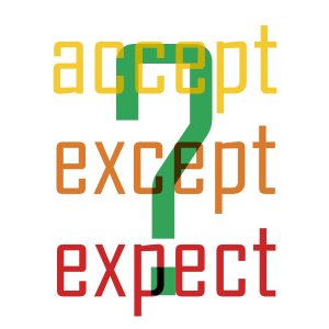 except accept expect