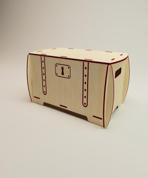 Modern Rounded Storage Box custom laser-cut wooden storage boxes by Engravia Mauritius