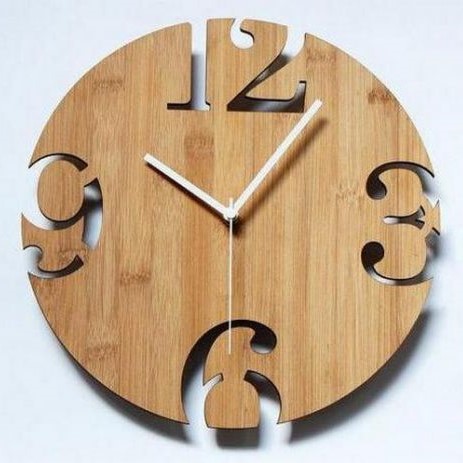 Modern Number Clock, laser-cut clock design by Engravia Mauritius
