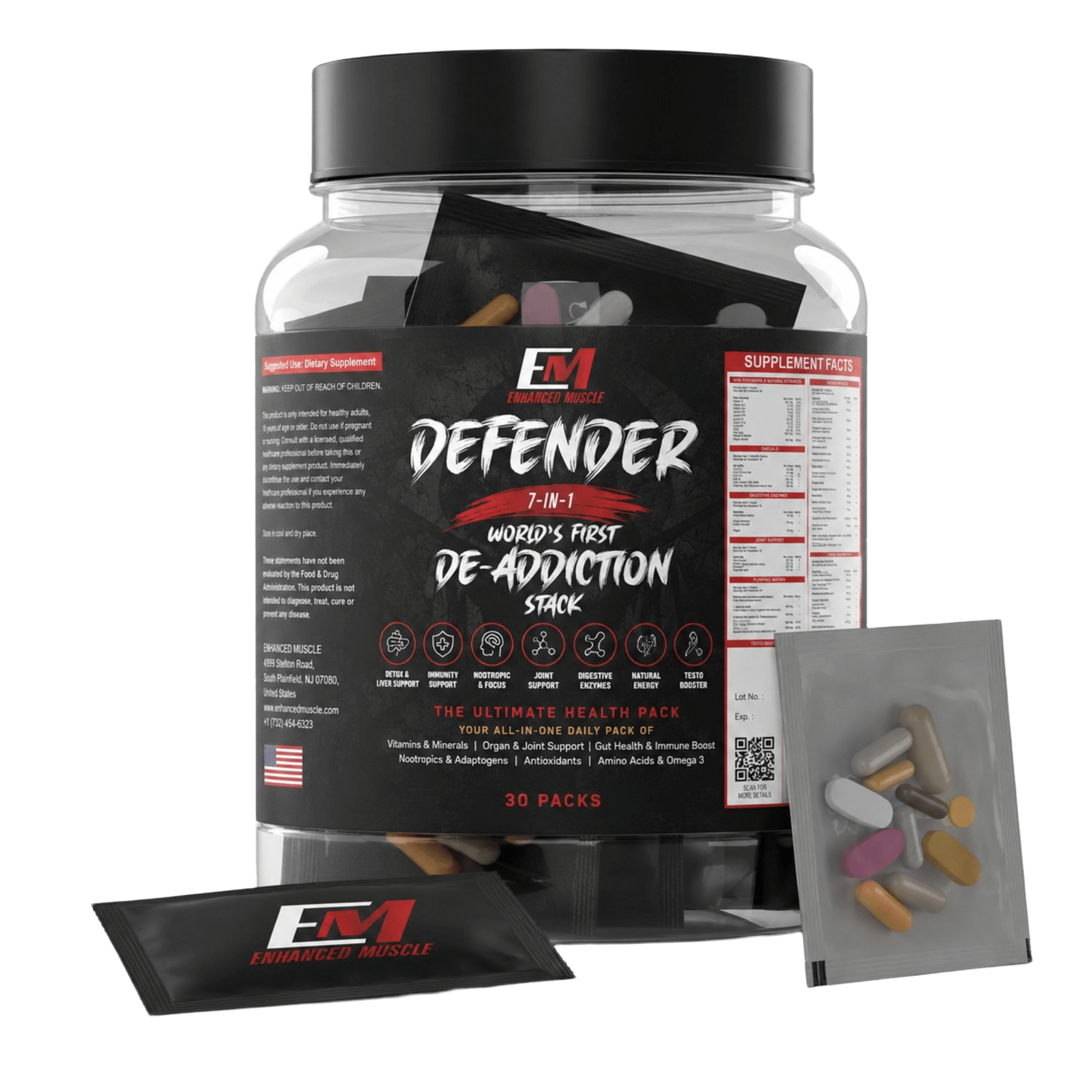Defender 7-in-1 world’s first De-addiction stack 30 packs
