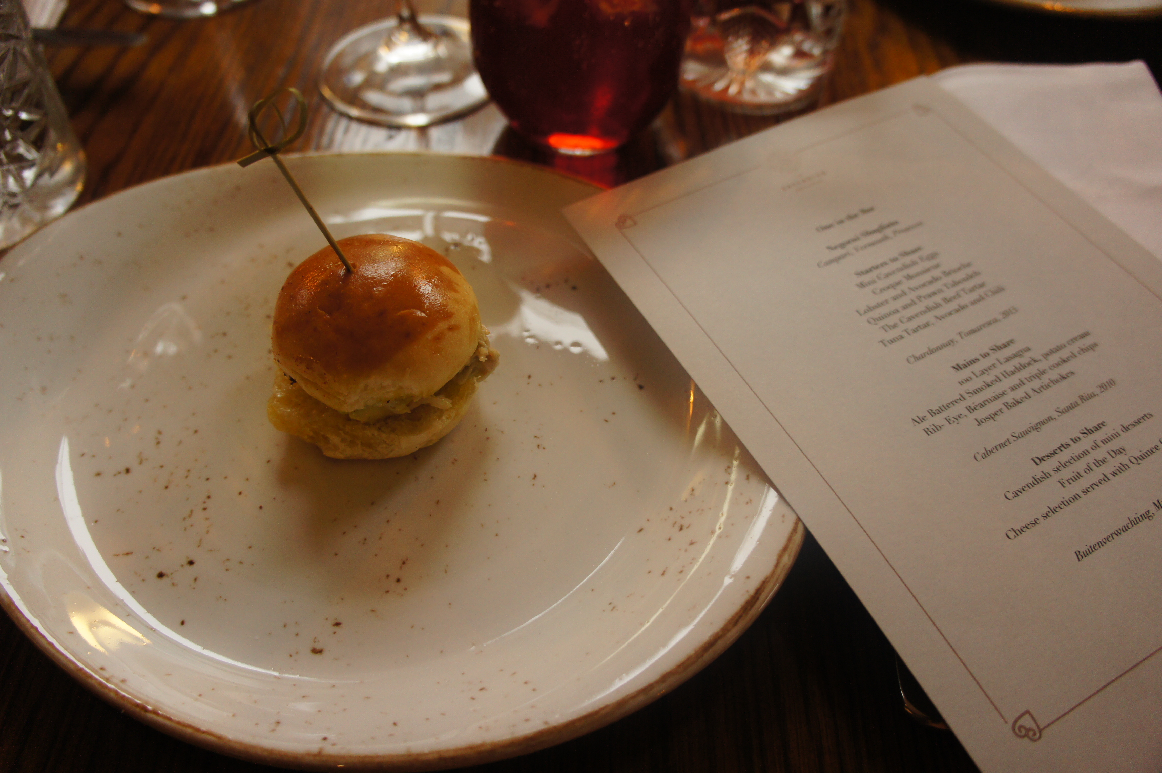 Mini Burgers with our Tasting Menu