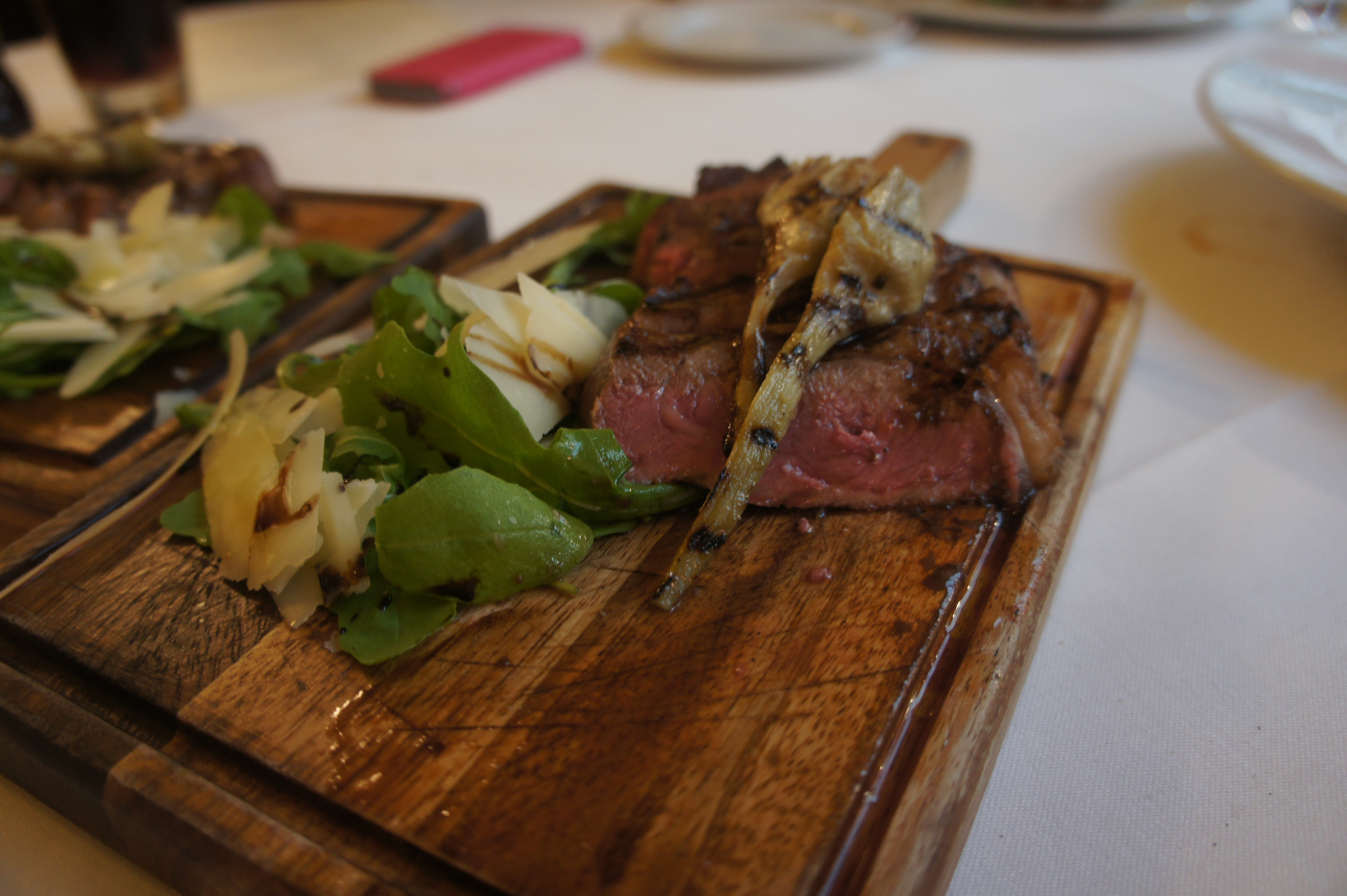 Tagliata di Manzo con Carciofi Marinati beef sirloin with marinated artichokes & parmesan shavings £18 (3)