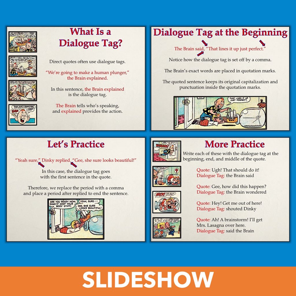 If it starts raining, carly added, you will be nice and dry. Teaching Dialogue With Comic Strips Enjoy Teaching With Brenda Kovich