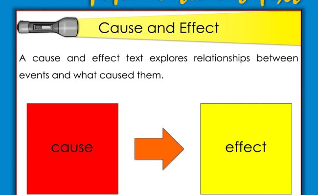 Cause And Effect Text Structure