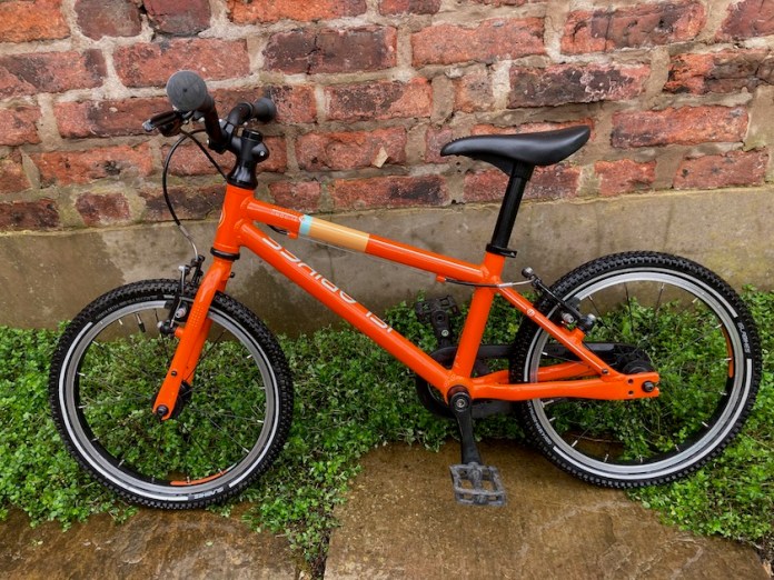 A child's pedal bike
