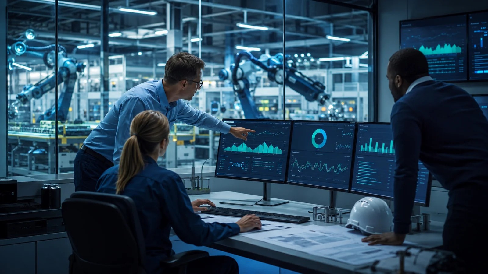 Modern manufacturing operations control room