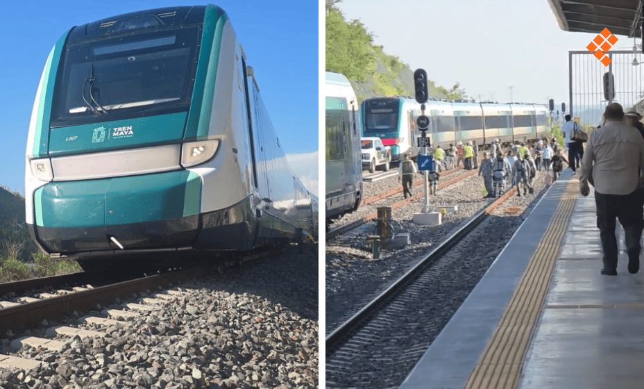 Tren Maya sufre descarrilamiento tras salir de estación en Campeche
