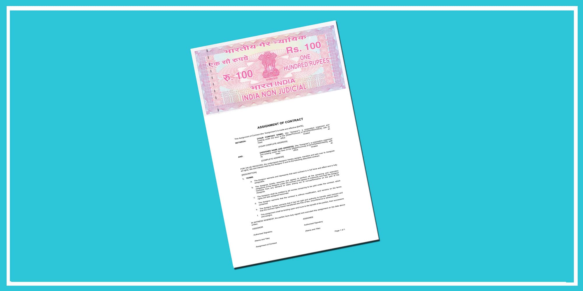 Sample Format Of Assignment Agreement Enterslice