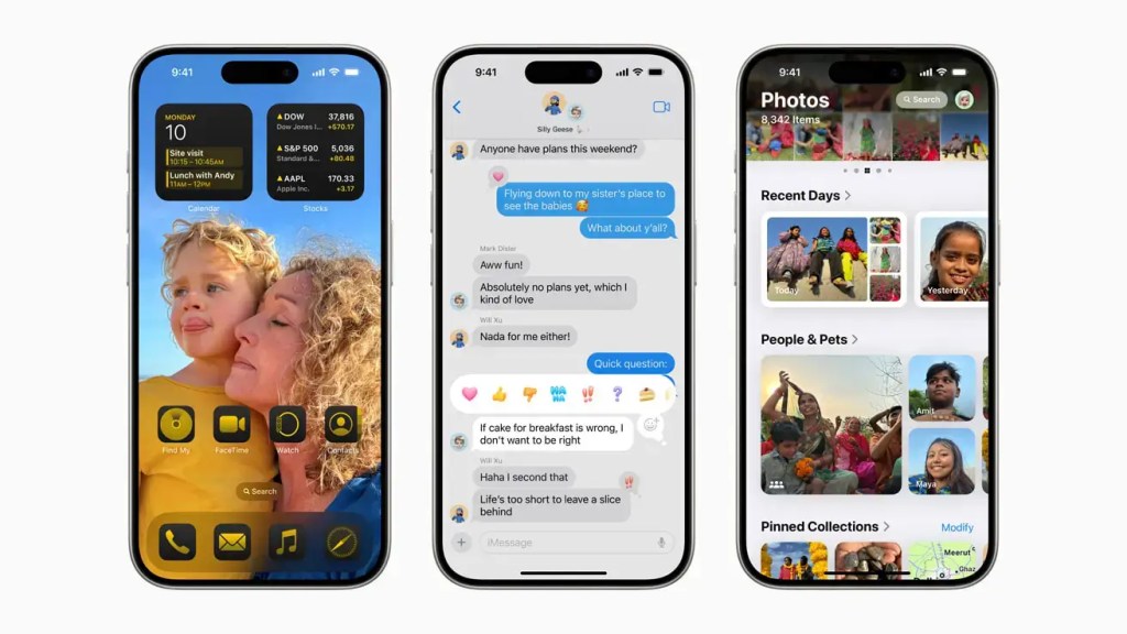 Apple iOS18 iMessenge and Photos