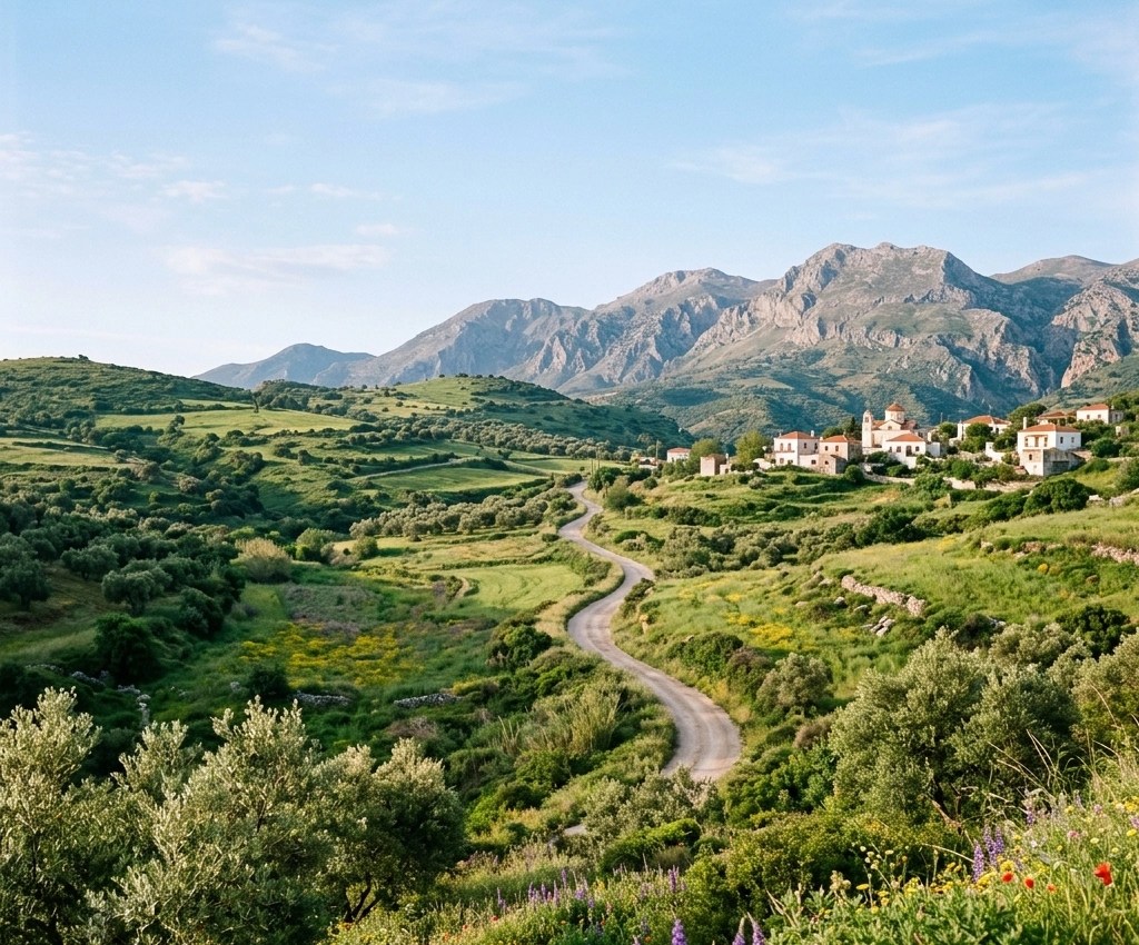 Spring Landscape in Crete