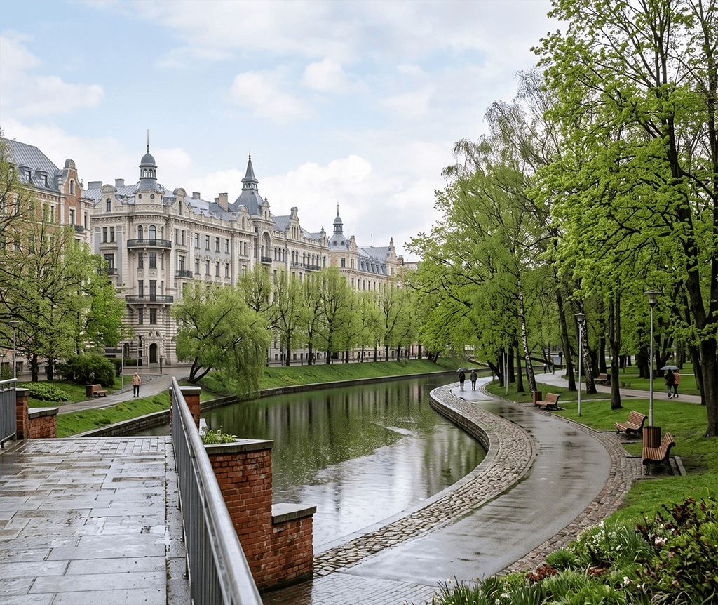 Spring Morning in Riga