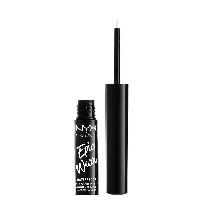 White waterproof liquid eyeliner from NYX.