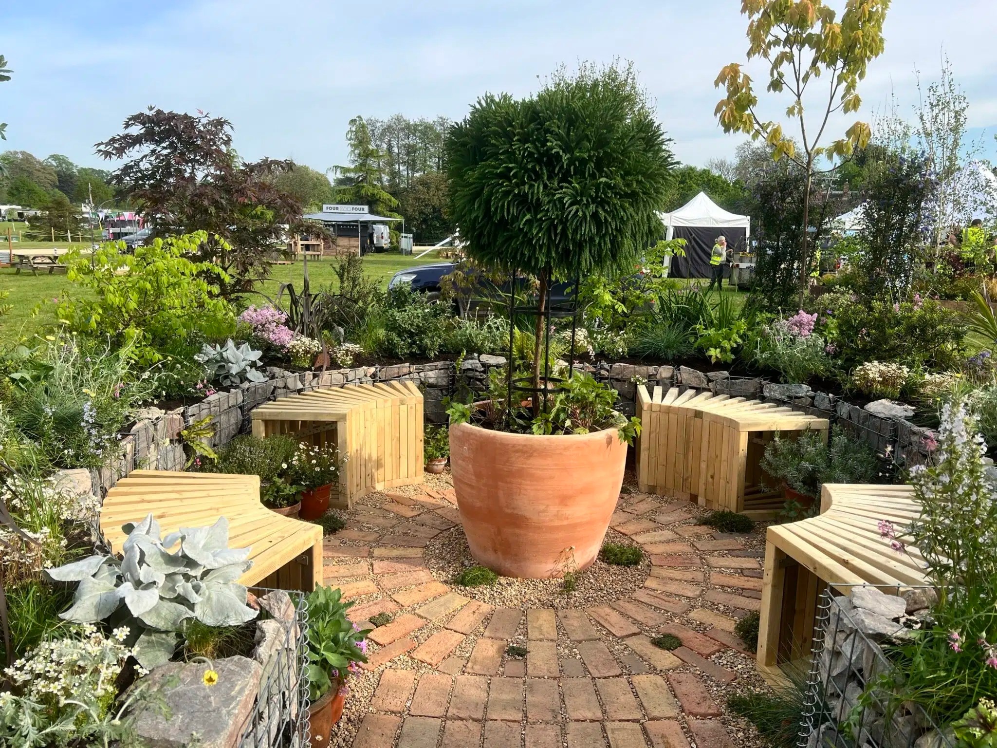 Enviromesh gabions used for Plumpton College