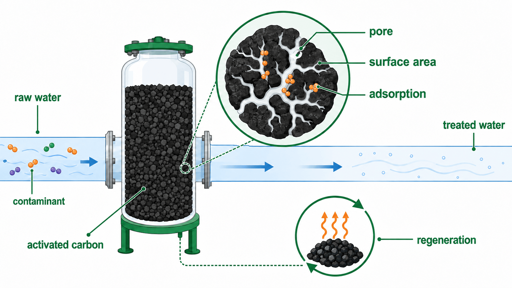 activated carbon 장면 인포그래픽