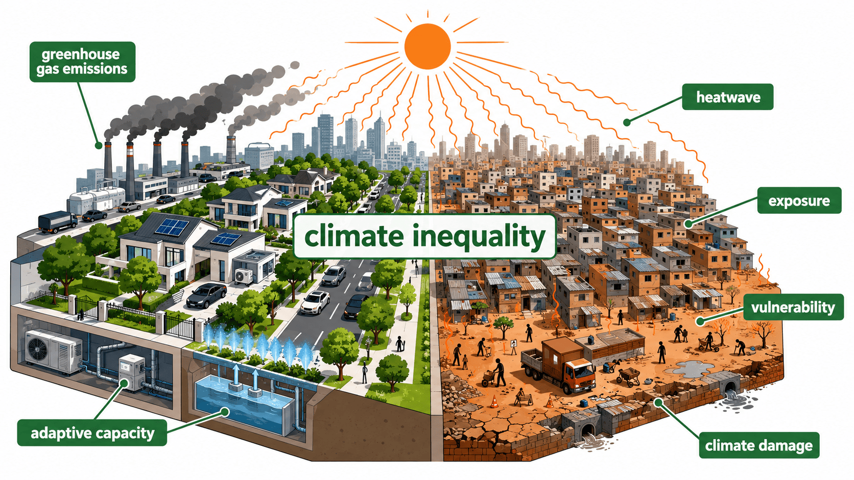 climate inequality 장면 인포그래픽