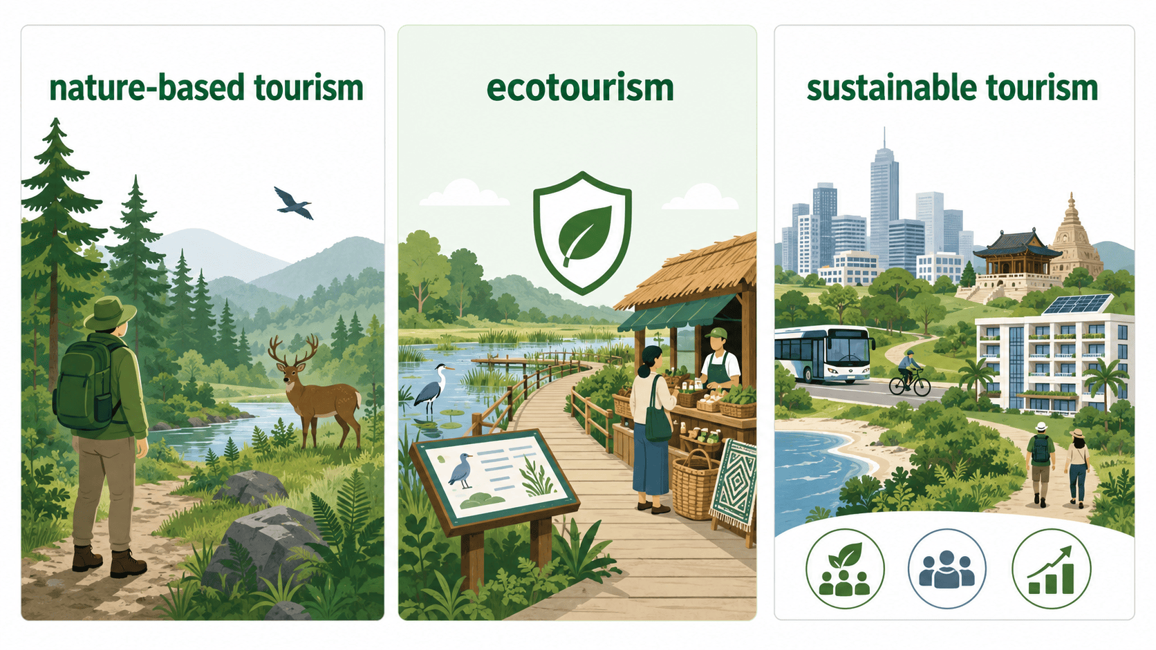 ecotourism 비교 인포그래픽