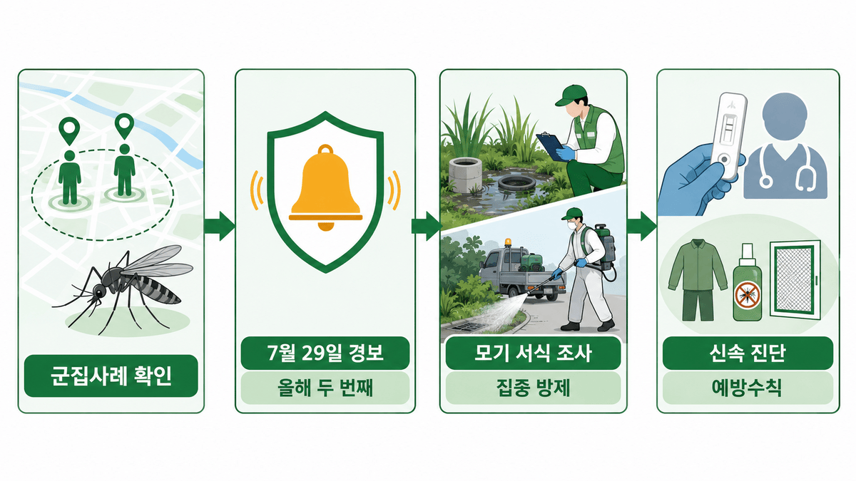 계양구 말라리아 군집사례 확인부터 경보 발령과 방제·진단까지의 대응 흐름