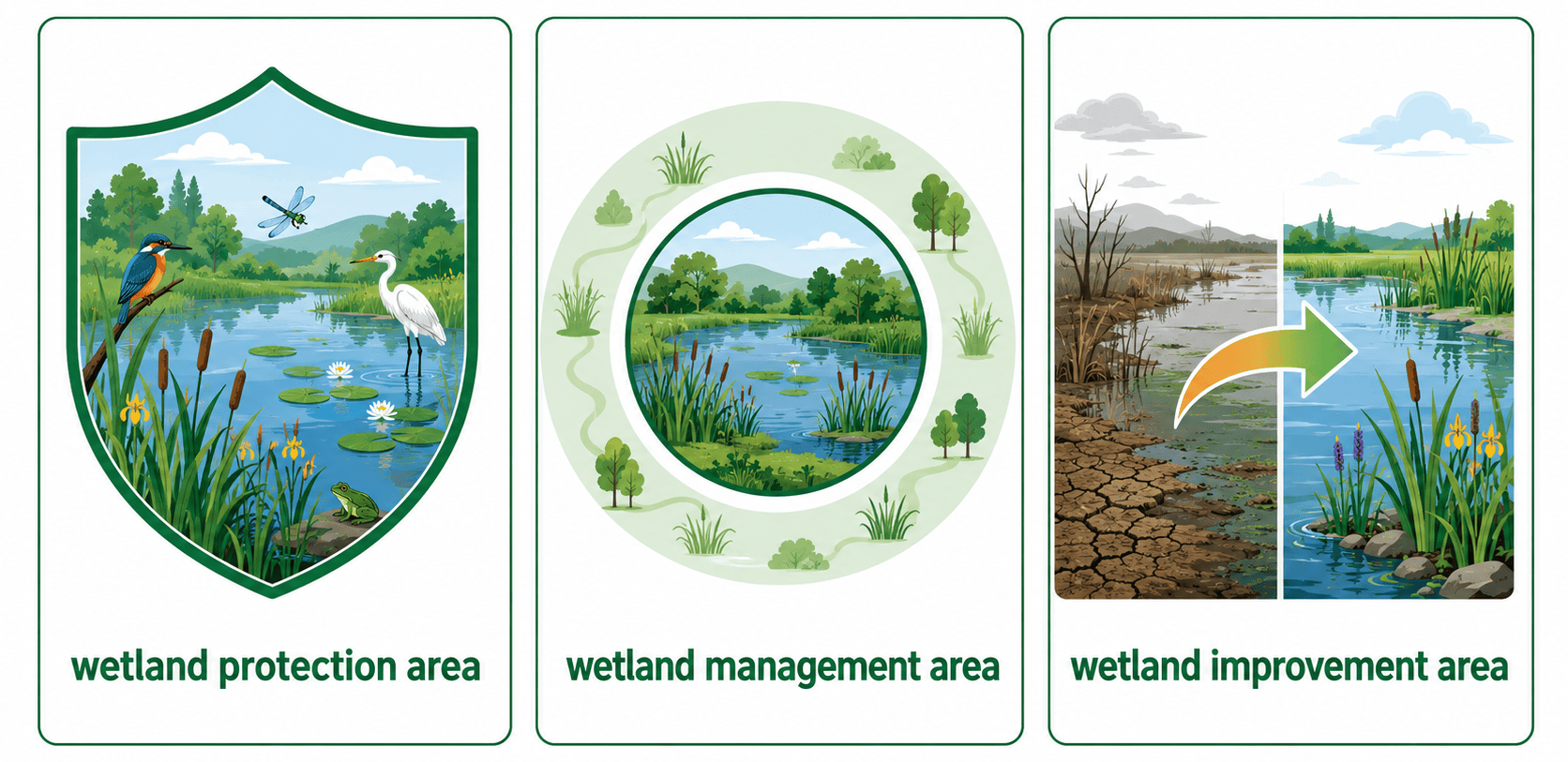 wetland protection area 비교 인포그래픽