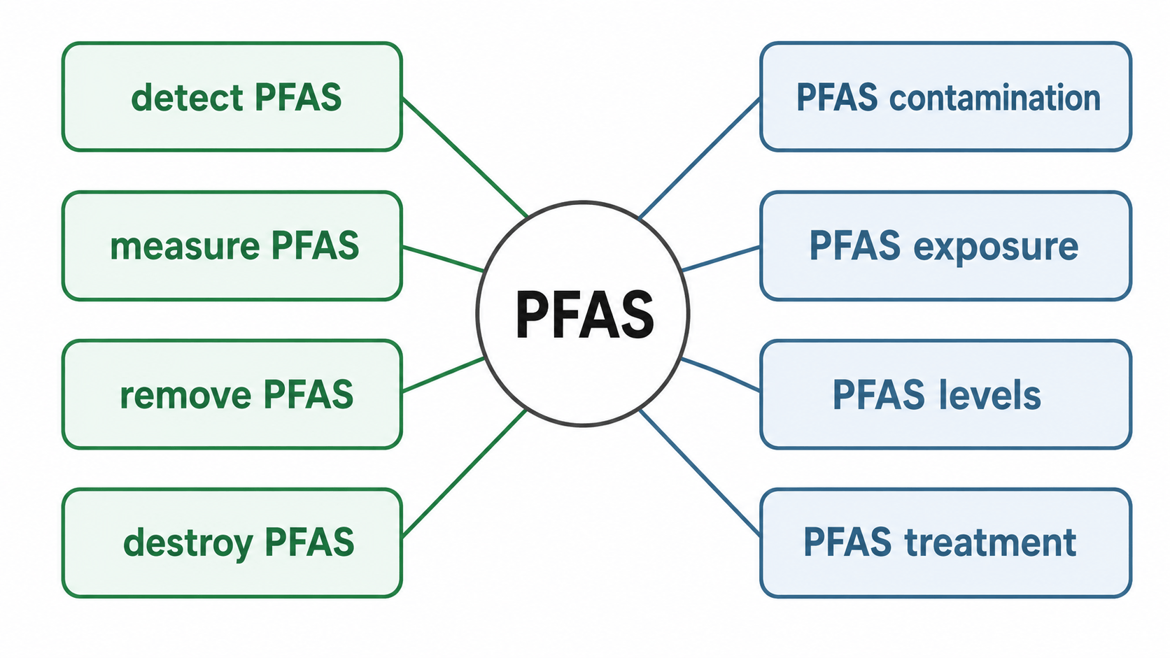 PFAS 영어 연어 방사형 다이어그램
