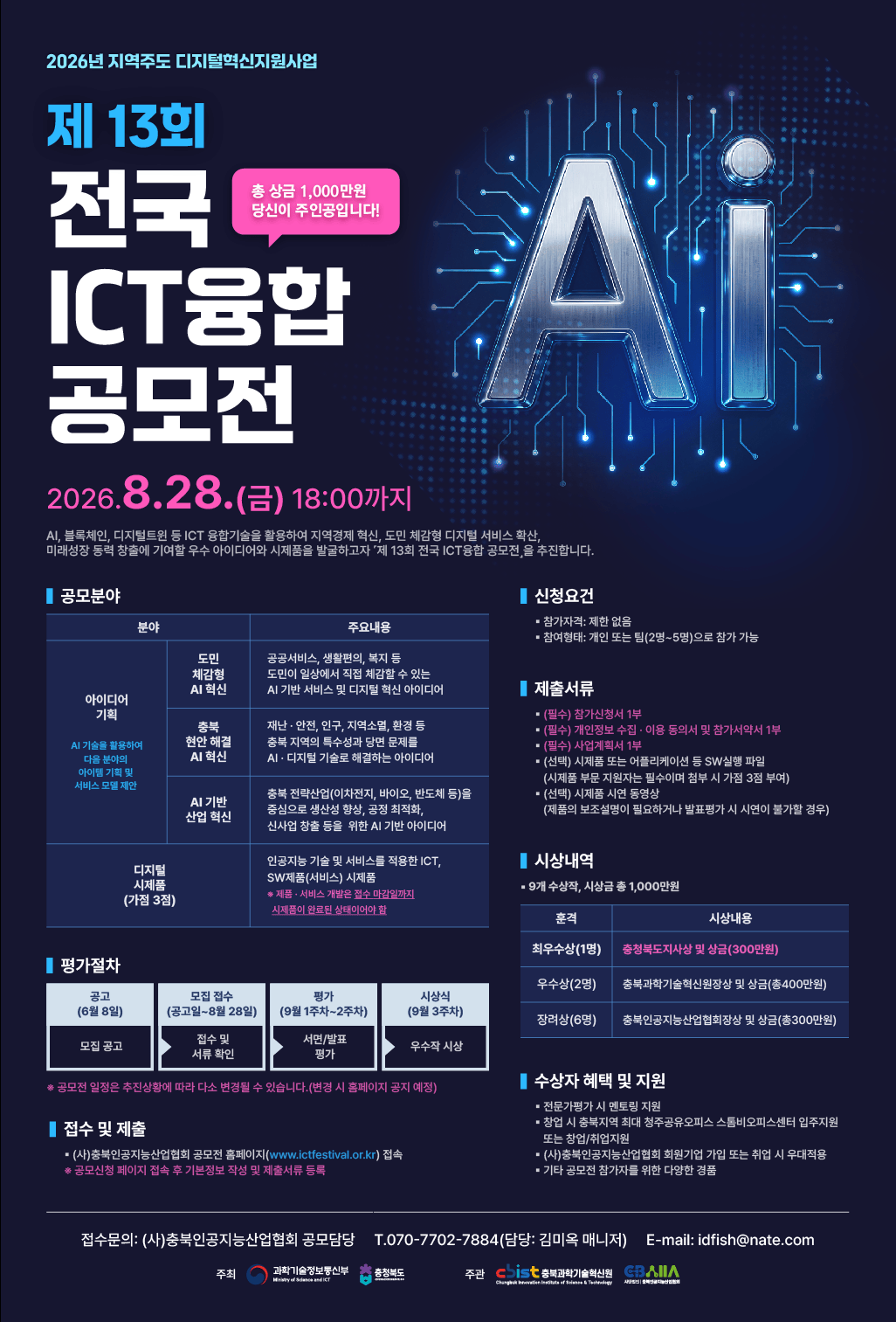 제13회 전국 ICT융합 공모전 공식 포스터