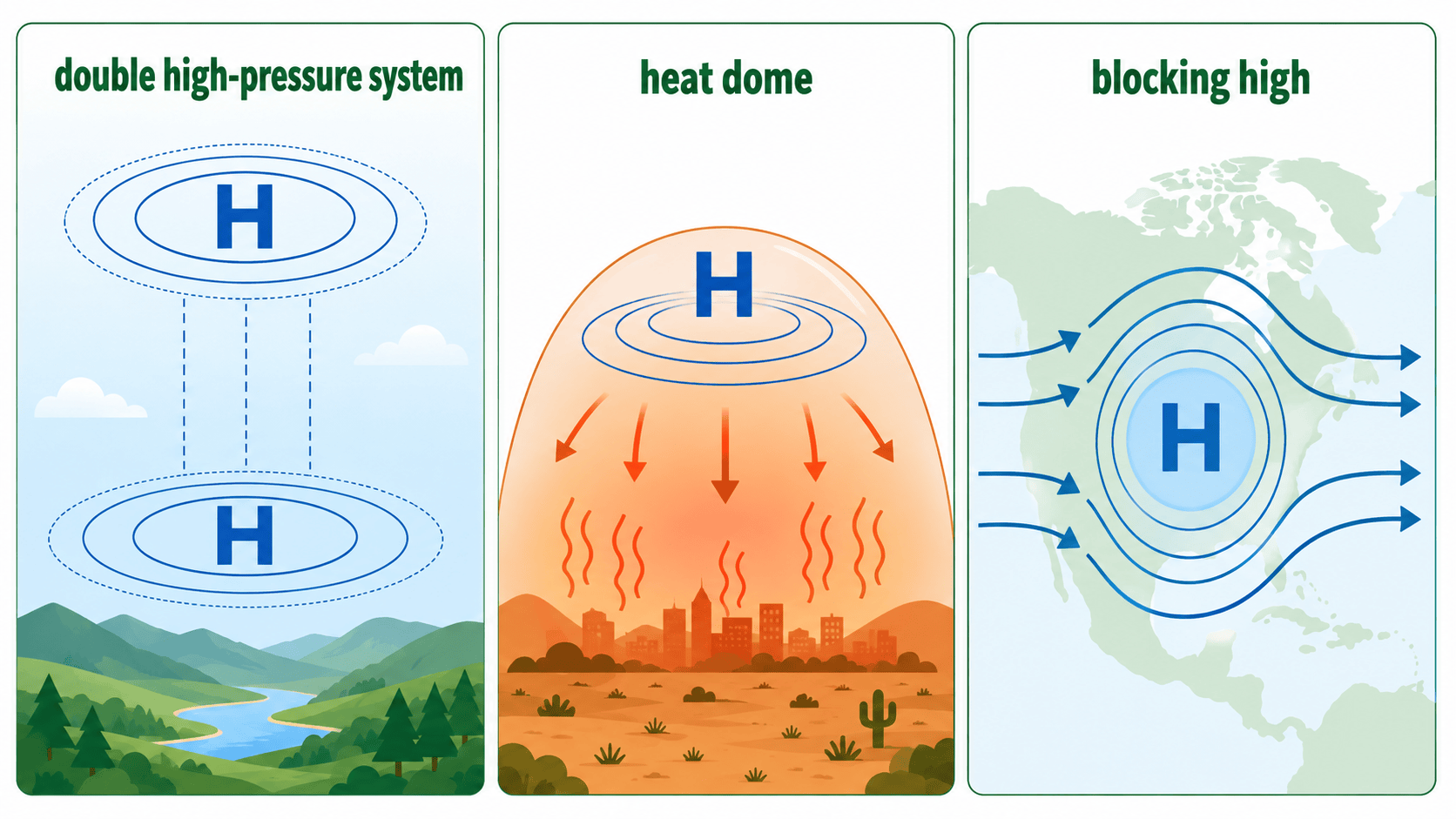 double high-pressure system 비교 인포그래픽