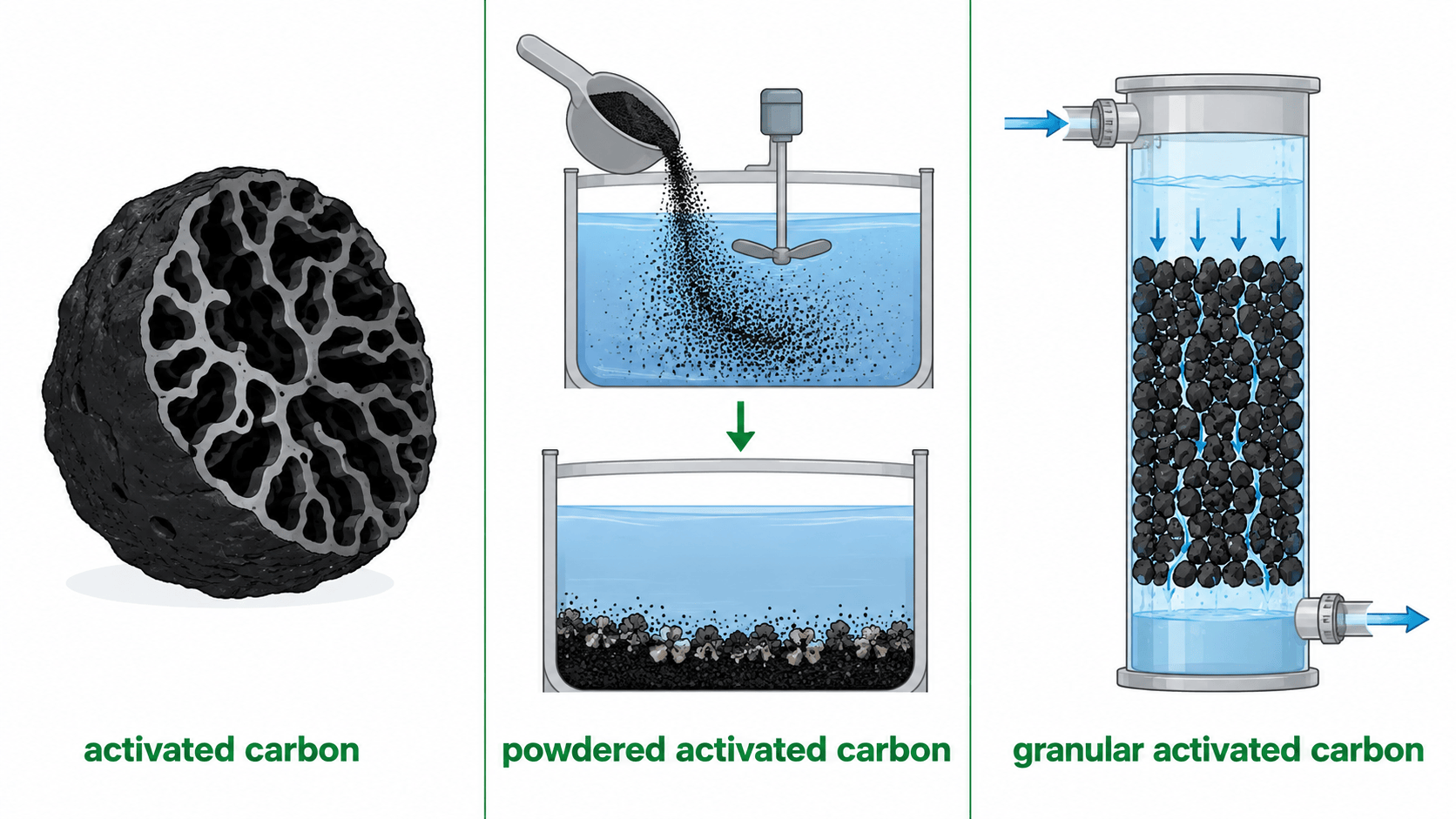 activated carbon 비교 인포그래픽