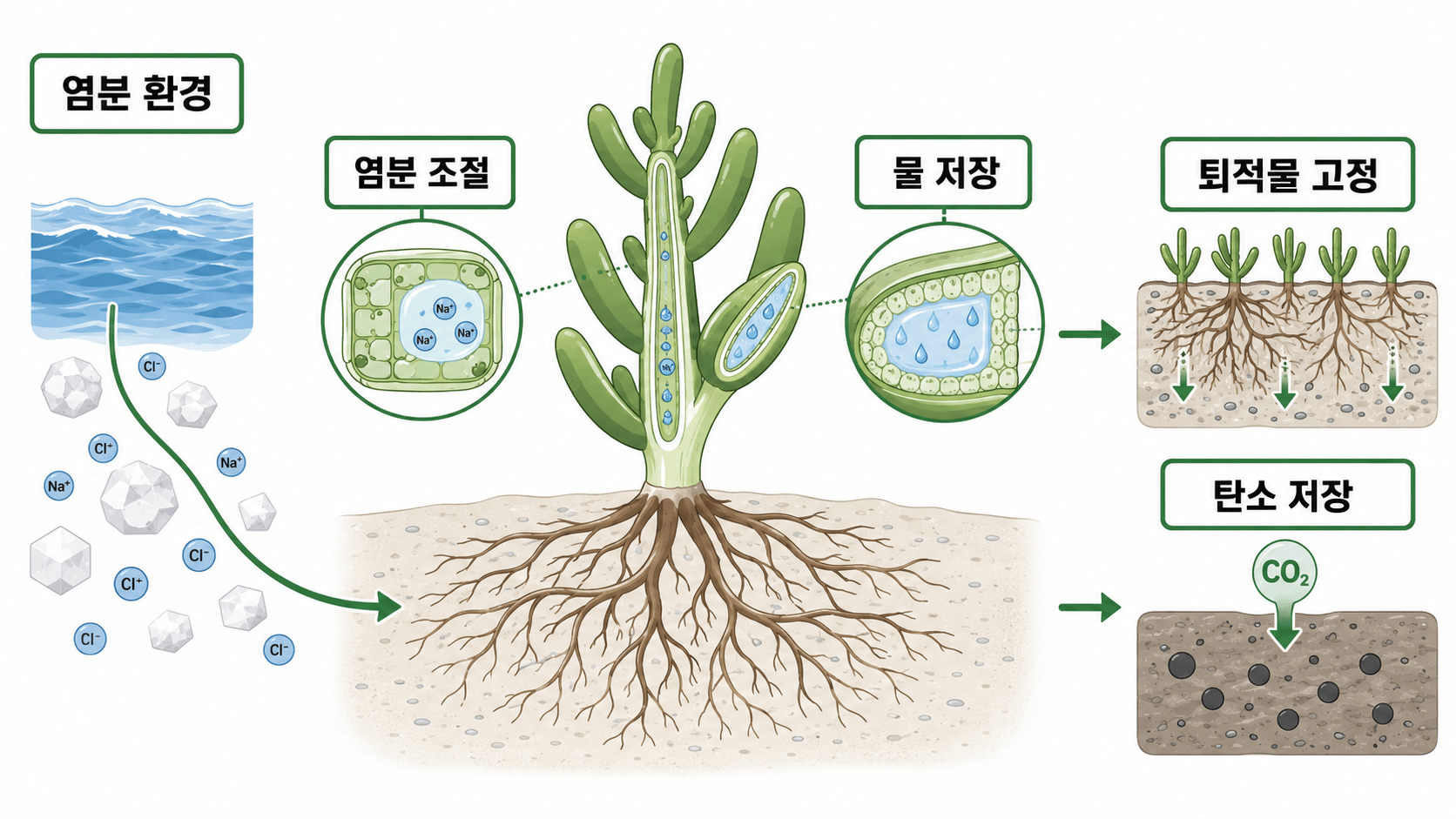 염생식물 개념도