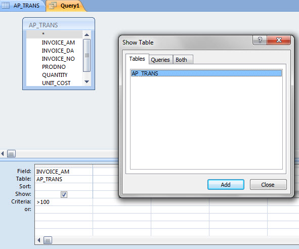 B query. Microsoft query
