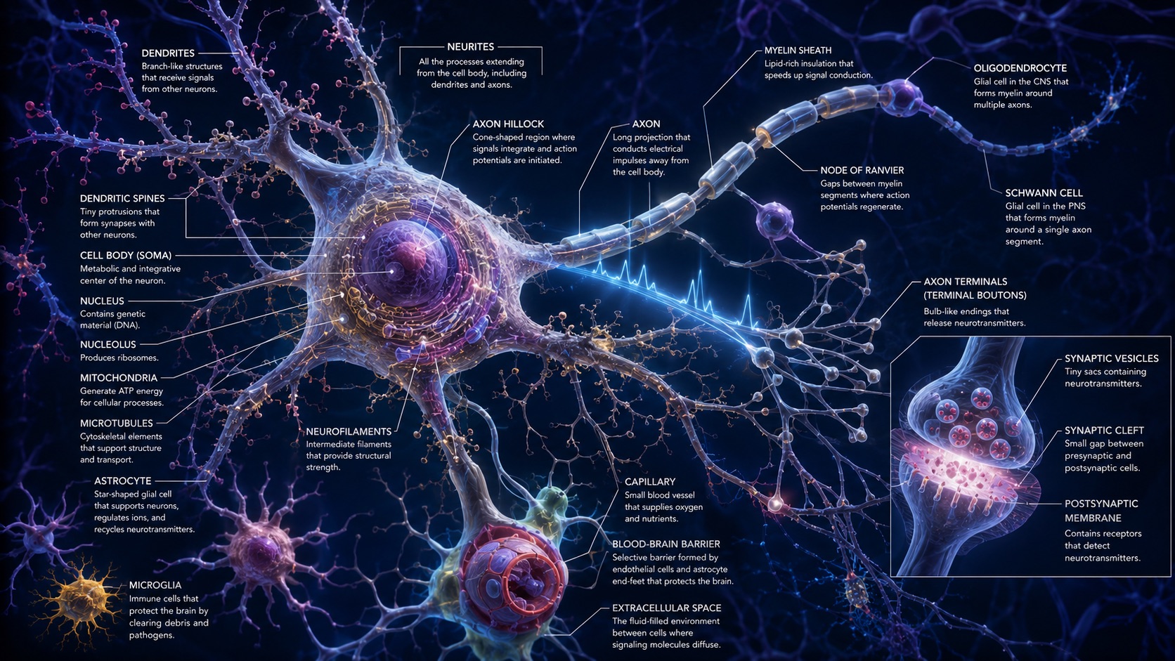 Neurons and naural structure.