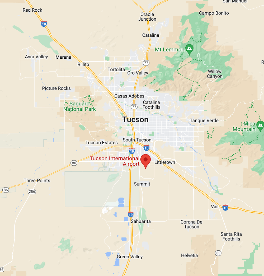 Epic Flight Academy Locations Tucson AZ Tucson Arizona Map 