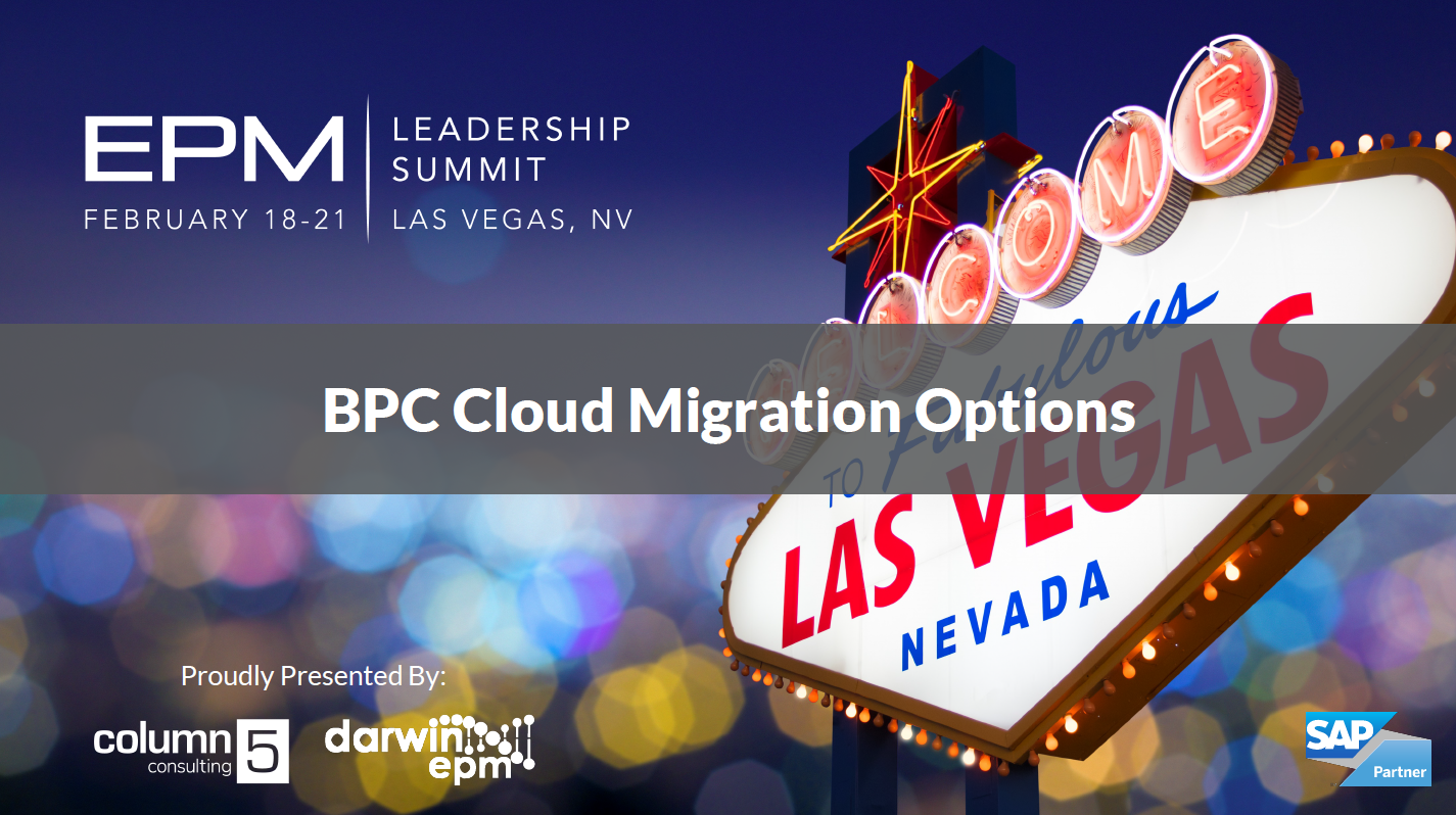BPC Cloud Migration Options