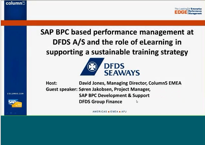 SAP BPC Runs Simple at DFDS-SD