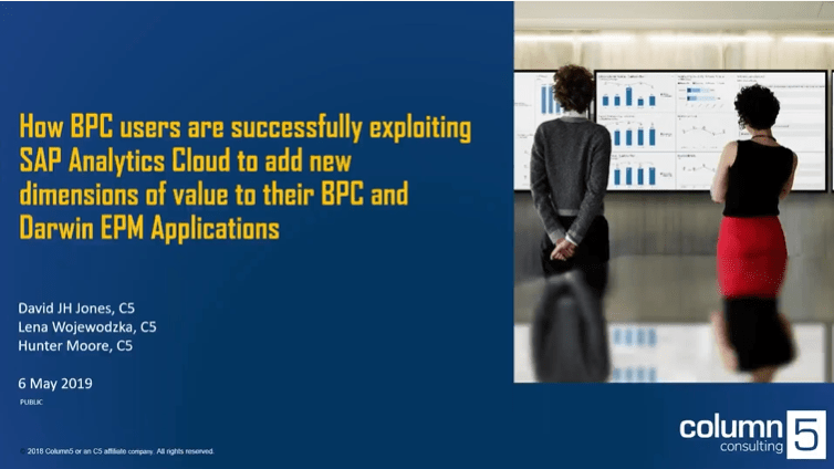 How BPC users are successfully exploiting SAP Analytics Cloud to add new dimensions of value to their BPC Applications
