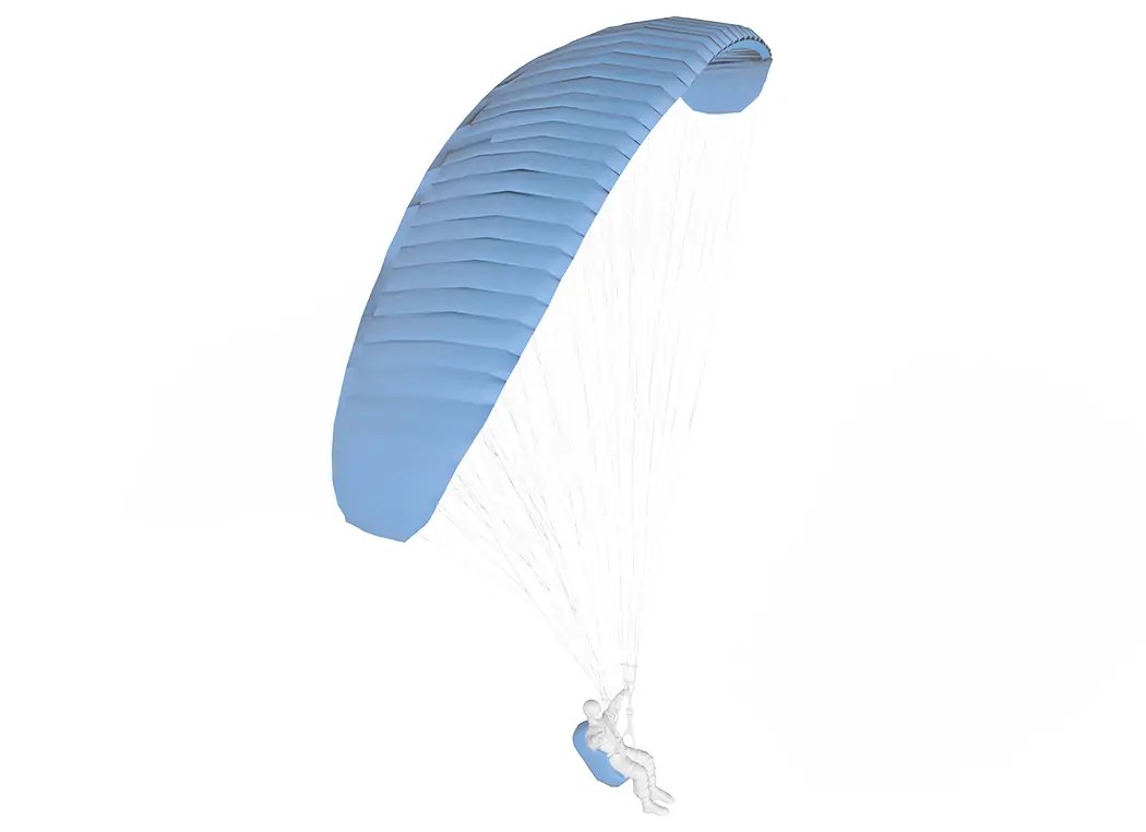 Ultra-Lightweight & Rigid Parafoil Paraglider – PorcherÂ® UV Proof Ripstop Nylon, Modeled After Full Size Real Thing!