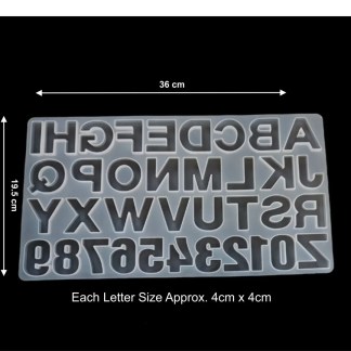 alphabet mould without keychains hole For Resin Art
