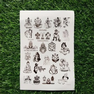 Embossed Gold Stickers sheet 168 For Resin art