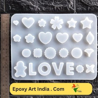22 Cavity Keychain Mold Mix Shapes For Resin Art