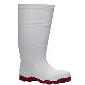 Bota Industrial DRY PRO blanca suela roja c/nitrilo s/casquillo - EPP Coraza