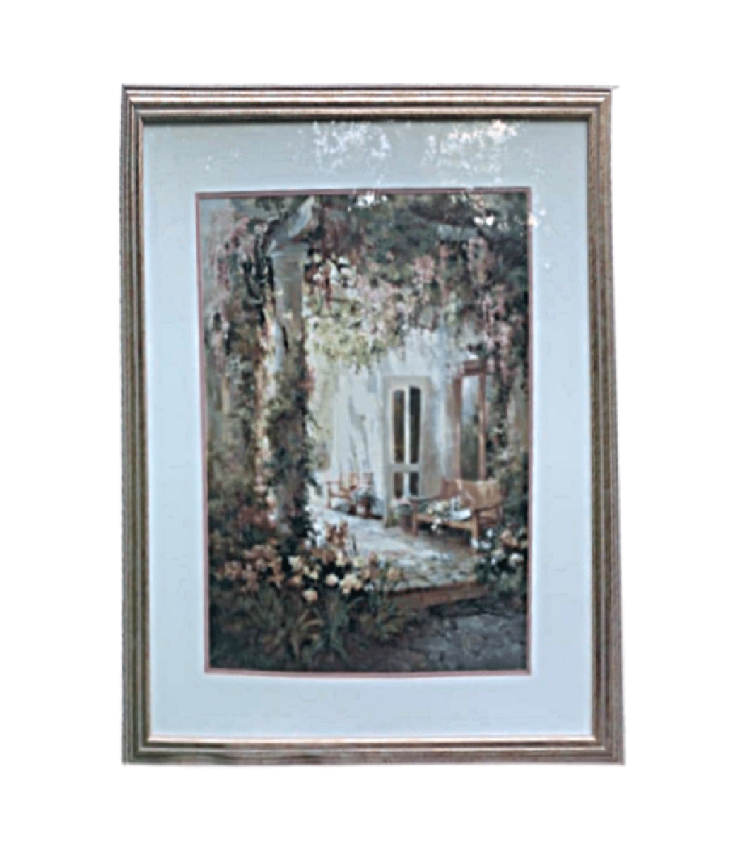 Painting of Front Patio Garden