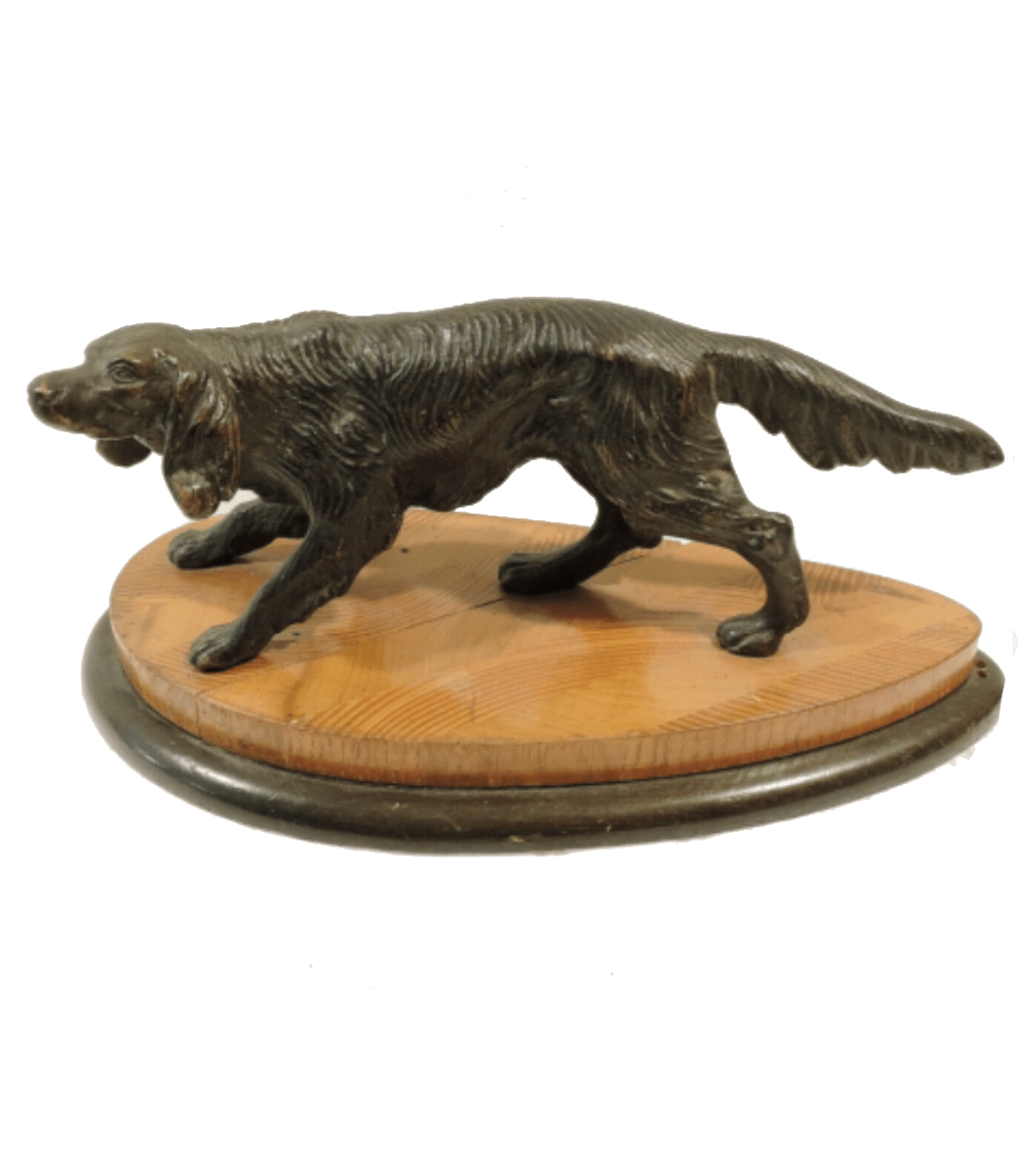 SOLID BRONZE DOG Labrador Golden Retriever Statue