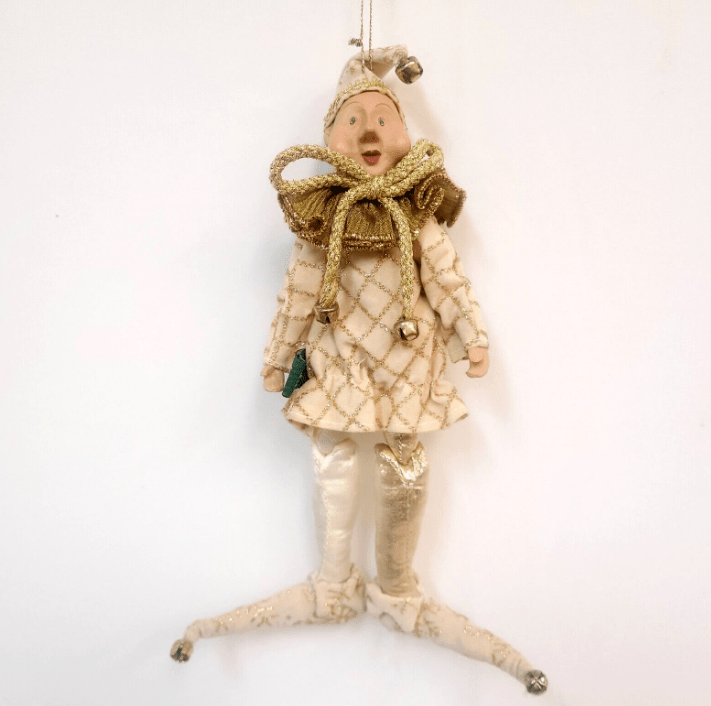 Mark Roberts' FAIRY JESTER ELF Elegant Christmas Ornament 10"inch Posable -RARE!