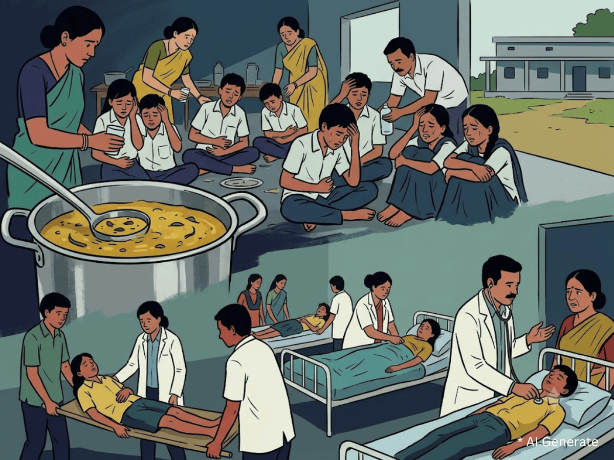 चंद्रपूरच्या जिवती तालुक्यातील आश्रमशाळेतील विद्यार्थ्यांना जेवणातून त्रास झाल्यानंतर रुग्णालयात उपचारासाठी दाखल करण्यात आले.