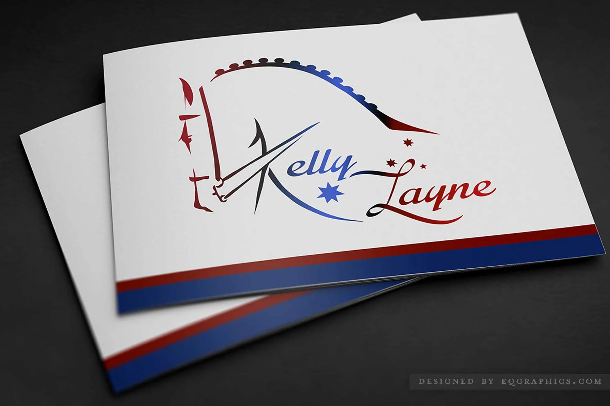 Australian Flag Inspired Logo Design for Olympic Dressage Competitor