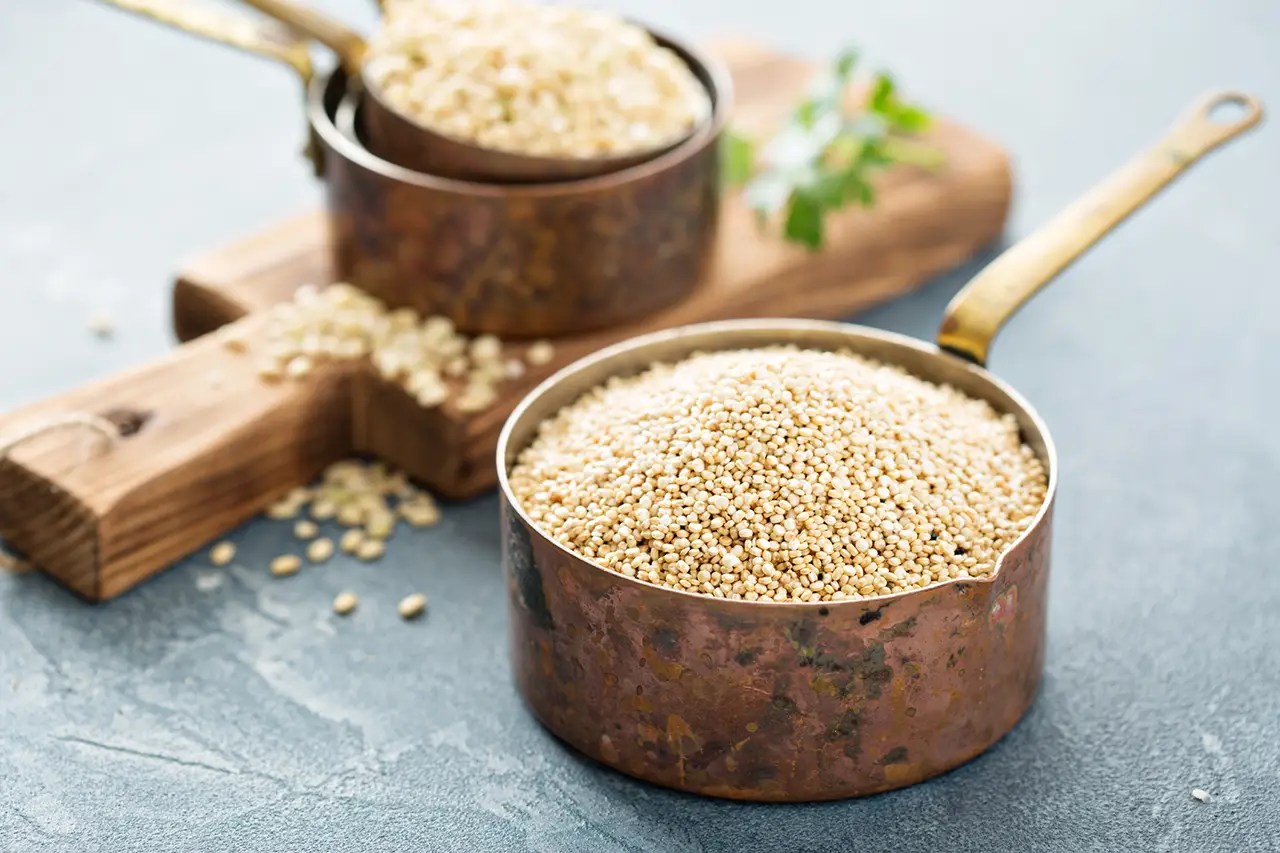 Quinoa, quinoa, whole grain, plant-based protein, macrobiotic ingredient, gluten-free grain, superfood seed, high protein grain, vegan nutrition, nutritious quinoa, amino acid rich, balanced diet, fiber source, heart healthy seed, ancient grain, clean eating