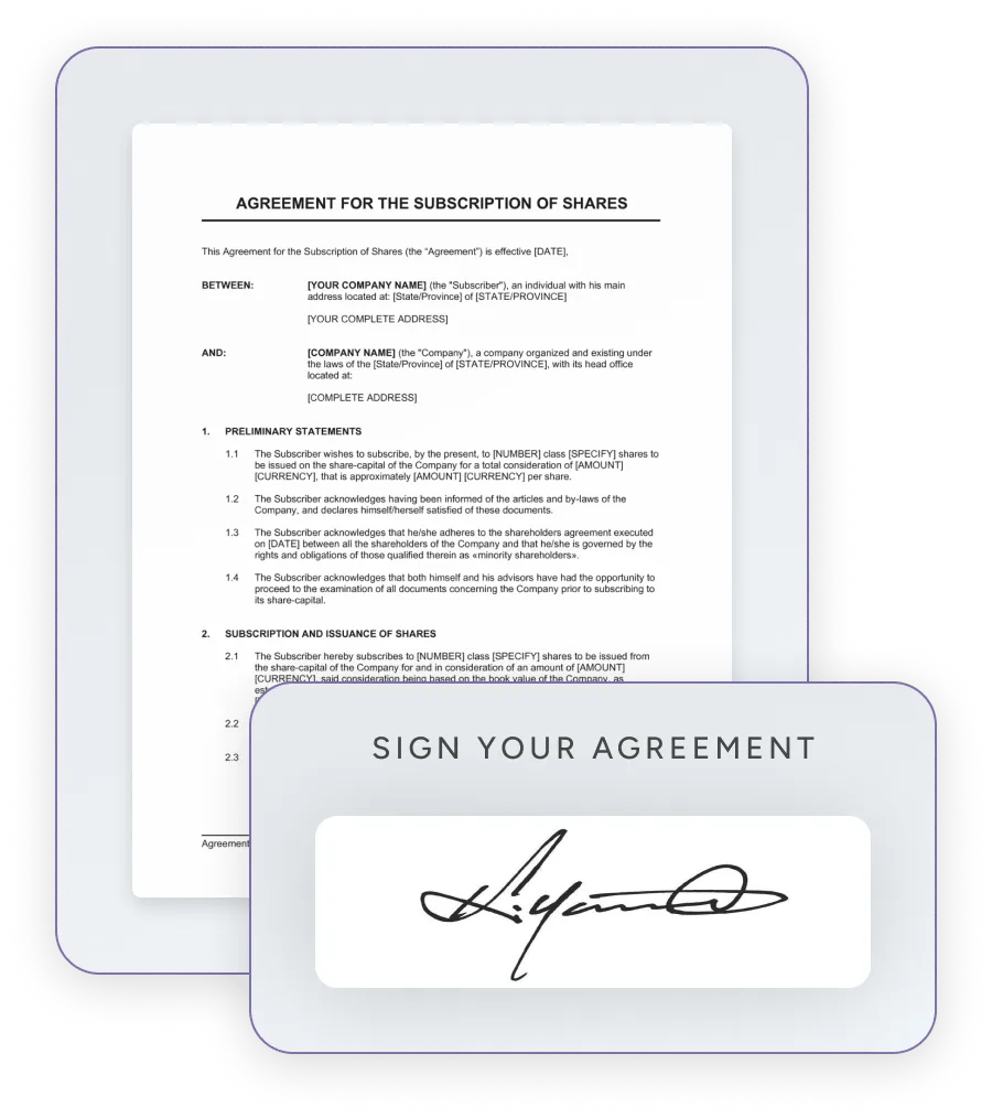 agreement signature illustration